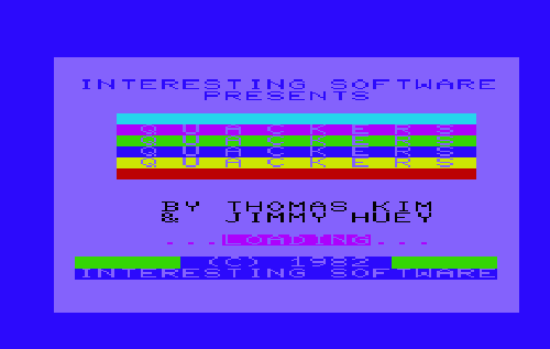 Quackers title screen for Vic-20